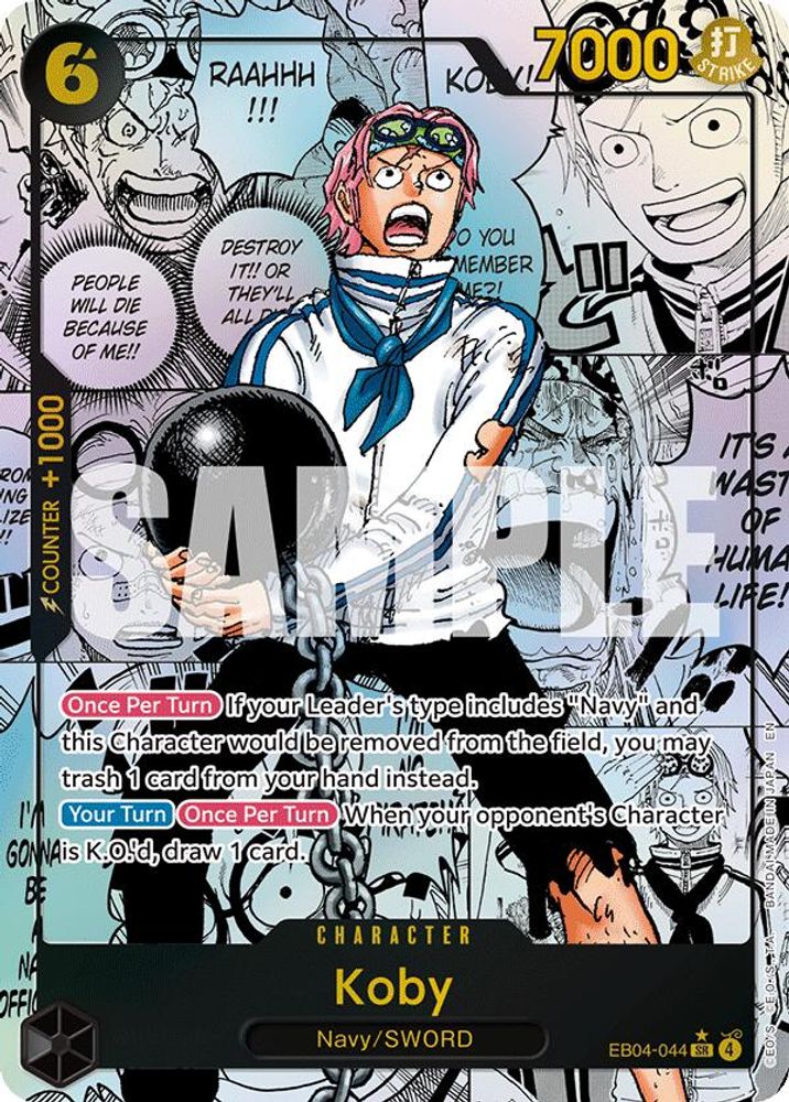 Koby (Manga) EB04-044 Super Rare Adventure on Kami's Island One Piece Foil NM