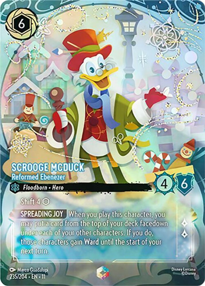 Scrooge McDuck - Reformed Ebenezer (Enchanted) 235/204 Winterspell Lorcana Holo