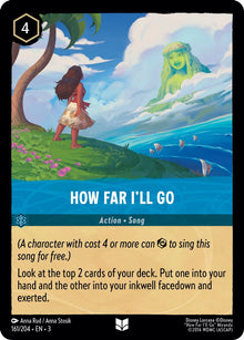 How Far I'll Go 161/204 Uncommon Into the Inklands Lorcana Near Mint