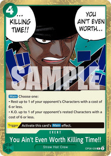 You Ain't Even Worth Killing Time!! OP06-039 Wings of the Captain One Piece Foil NM