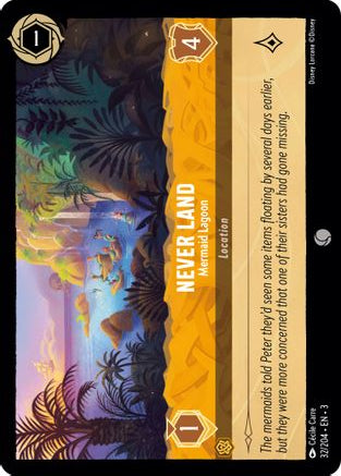 Never Land - Mermaid Lagoon 32/204 Common Into the Inklands Lorcana Near Mint