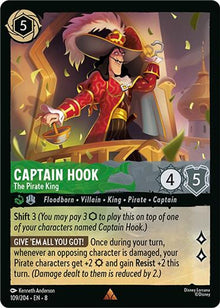 Captain Hook - The Pirate King 109/204 Rare Reign of Jafar Lorcana Near Mint