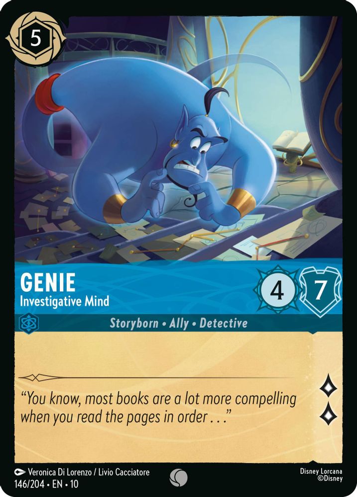 Genie - Investigative Mind 146/204 Common Whispers in the Well Lorcana Near Mint