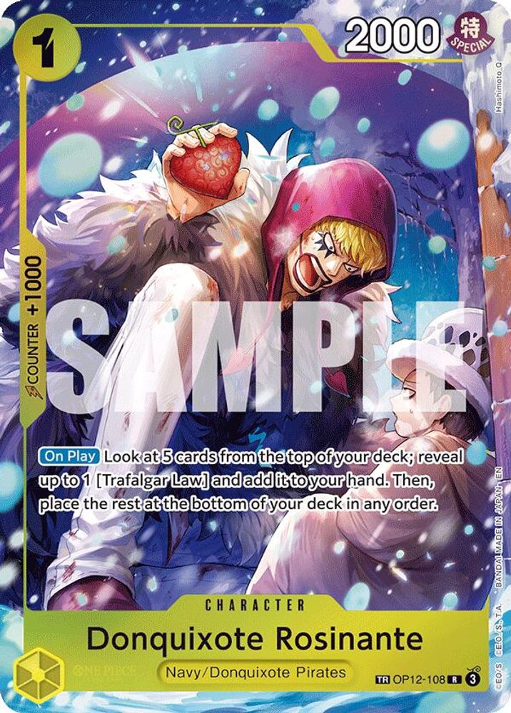 Donquixote Rosinante OP12-108 The Azure Sea's Seven One Piece Foil NM
