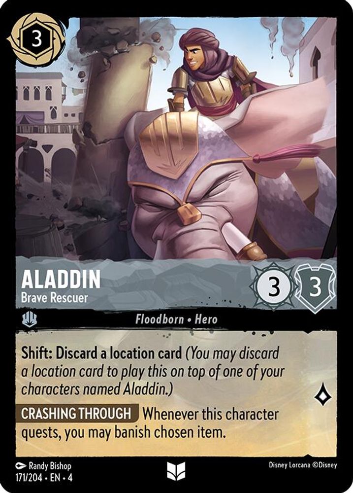 Aladdin - Brave Rescuer 171/204 Uncommon Ursula's Return Lorcana Near Mint
