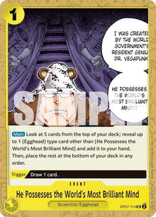 He Possesses the World's Most Brilliant Mind (Reprint) OP07-114 Premium Booster -The Best- Vol. 2 One Piece NM
