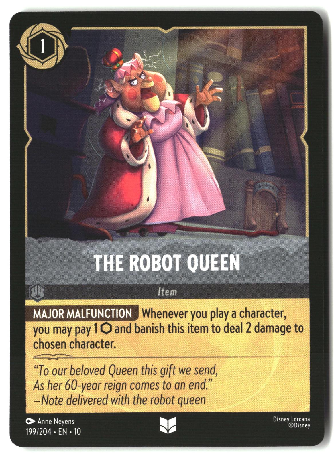 The Robot Queen 199/204 Uncommon Whispers in the Well Lorcana Lightly Played