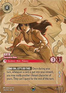 Raya - Kumandran Rider (Enchanted) 214/204 Enchanted Azurite Sea Lorcana Holo NM