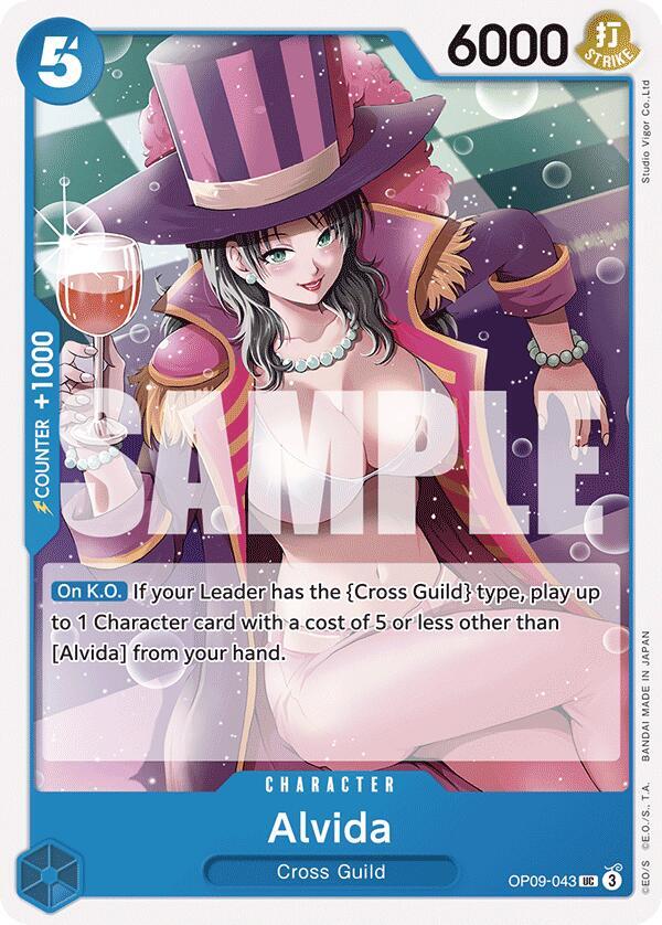 Alvida OP09-043 Uncommon Emperors in the New World One Piece Near Mint