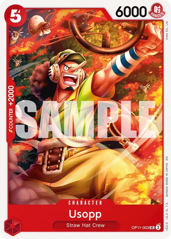 Usopp OP11-003 Uncommon A Fist of Divine Speed One Piece Near Mint
