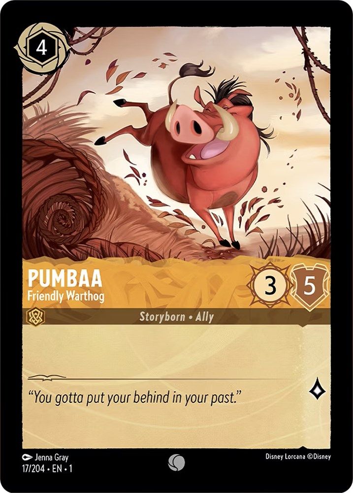 Pumbaa - Friendly Warthog 17/204 Common The First Chapter Lorcana Near Mint