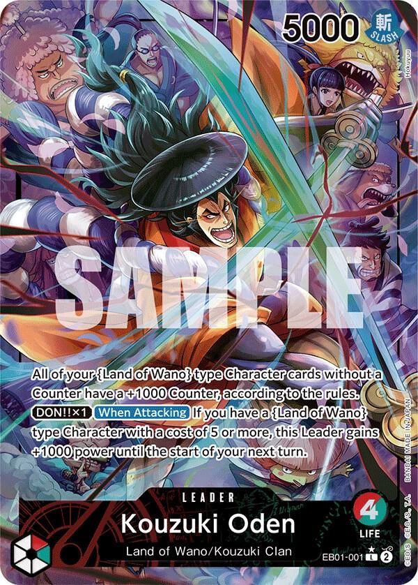 Kouzuki Oden (Alternate Art) EB01-001 Extra Booster: Memorial Collection One Piece Foil NM