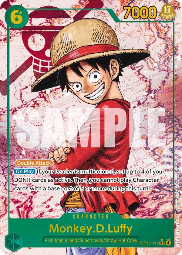 Monkey.D.Luffy (118) (Parallel) OP13-118 Carrying On His Will One Piece Foil NM