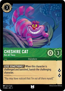 Cheshire Cat - Not All There 71/204 Uncommon The First Chapter Lorcana Near Mint