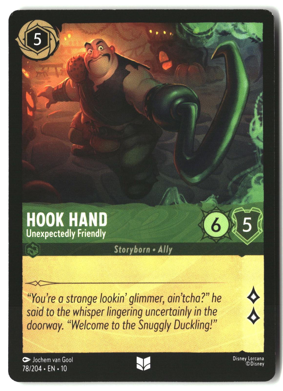 Hook Hand - Unexpectedly Friendly 78/204 Whispers in the Well Lorcana LP
