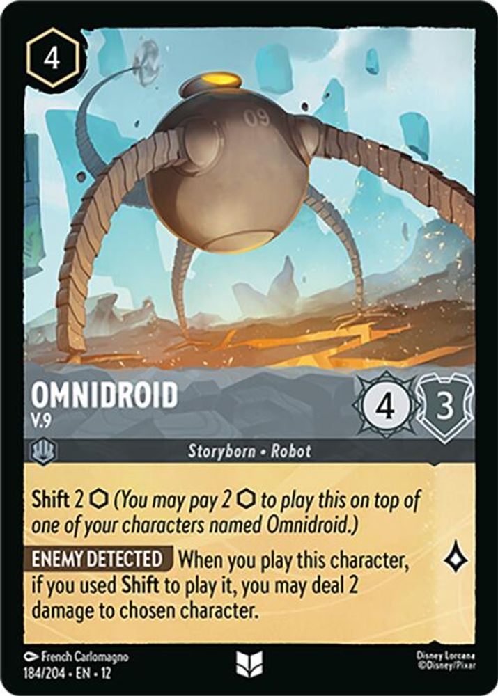 Omnidroid - V.9 184/204 Uncommon Wilds Unknown Lorcana Near Mint