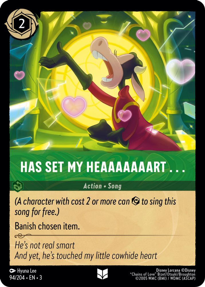 Has Set My Heaaaaaaart . . . 94/204 Uncommon Into the Inklands Lorcana Near Mint