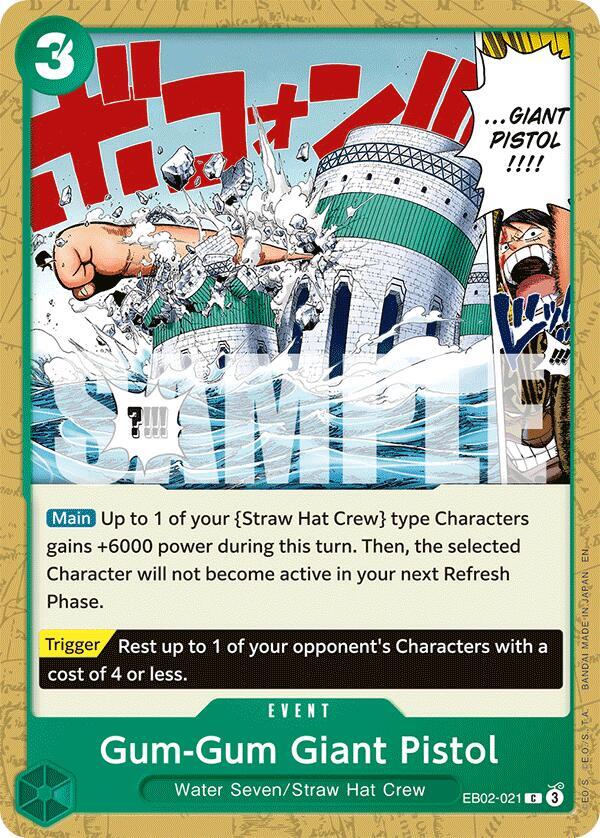 Gum-Gum Giant Pistol EB02-021 Extra Booster: Anime 25th Collection One Piece NM