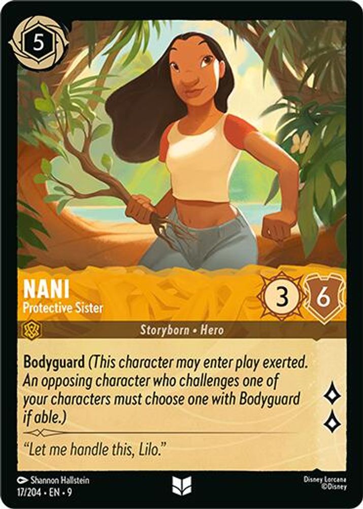 Nani - Protective Sister 17/204 Uncommon Fabled Lorcana Near Mint
