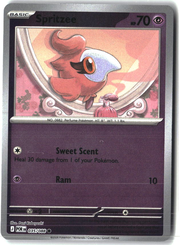 Spritzee 035/088 Common Perfect Order Pokemon Reverse Holo Near Mint