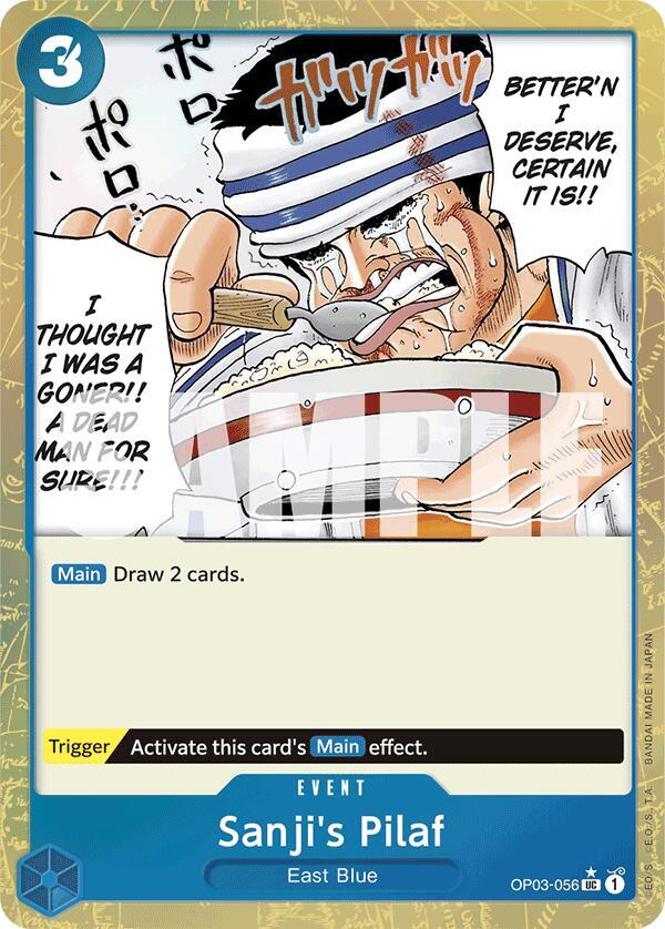 Sanji's Pilaf (Textured Foil) OP03-056 Premium Booster -The Best- One Piece NM