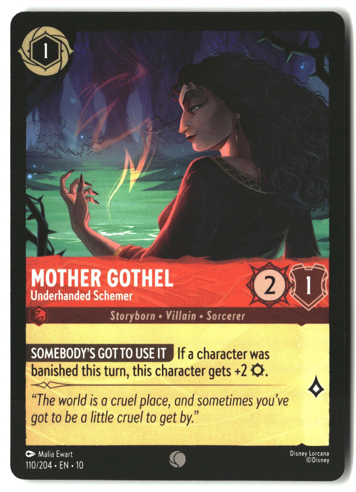 Mother Gothel - Underhanded Schemer 110/204 Whispers in the Well Lorcana LP