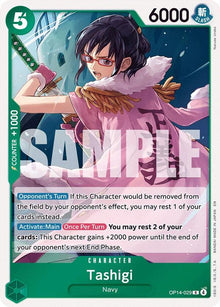 Tashigi OP14-029 Rare The Azure Sea's Seven One Piece Foil Near Mint