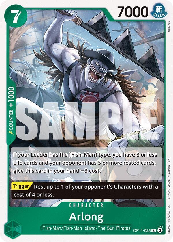 Arlong OP11-023 Rare A Fist of Divine Speed One Piece Foil Near Mint