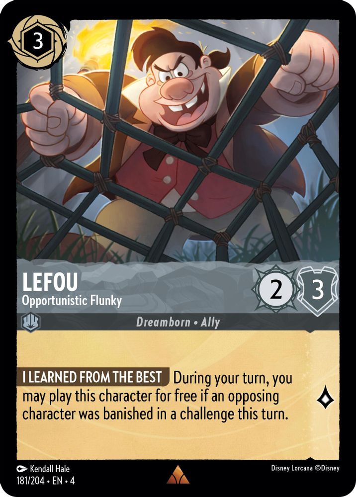LeFou - Opportunistic Flunky 181/204 Rare Ursula's Return Lorcana Near Mint