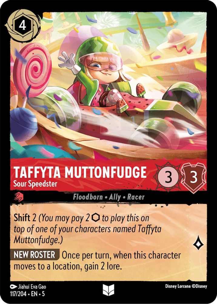 Taffyta Muttonfudge - Sour Speedster 117/204 Shimmering Skies Lorcana NM
