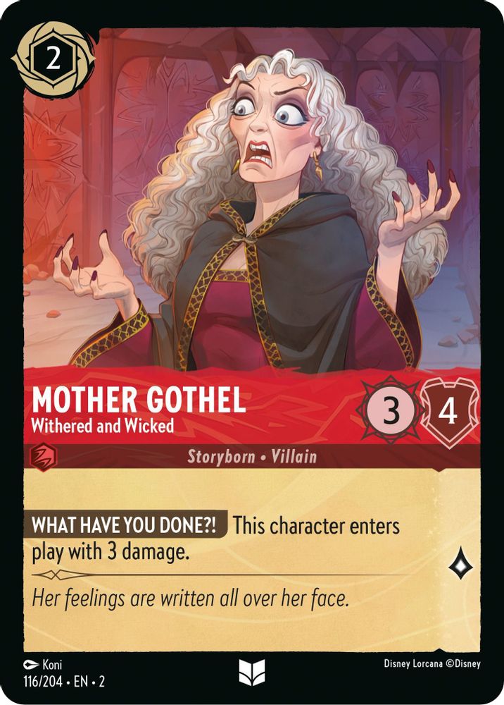 Mother Gothel - Withered and Wicked 116/204 Rise of the Floodborn Lorcana NM