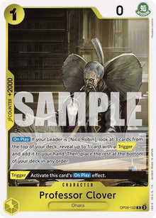 Professor Clover OP09-102 Rare Emperors in the New World One Piece Foil NM
