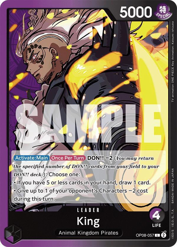 King (057) OP08-057 Leader Two Legends One Piece Near Mint