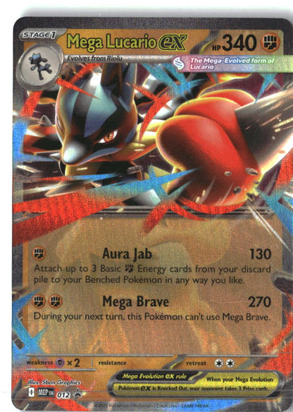 Mega Lucario ex 012 Holo Promo ME: Mega Evolution Promo Pokemon Holo Near Mint