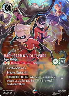 Dash Parr & Violet Parr - Super Siblings (Enchanted) 241/204 Lorcana Holo NM