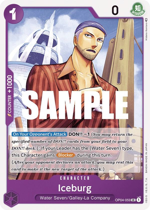 Iceburg OP04-059 Uncommon Kingdoms of Intrigue One Piece Near Mint