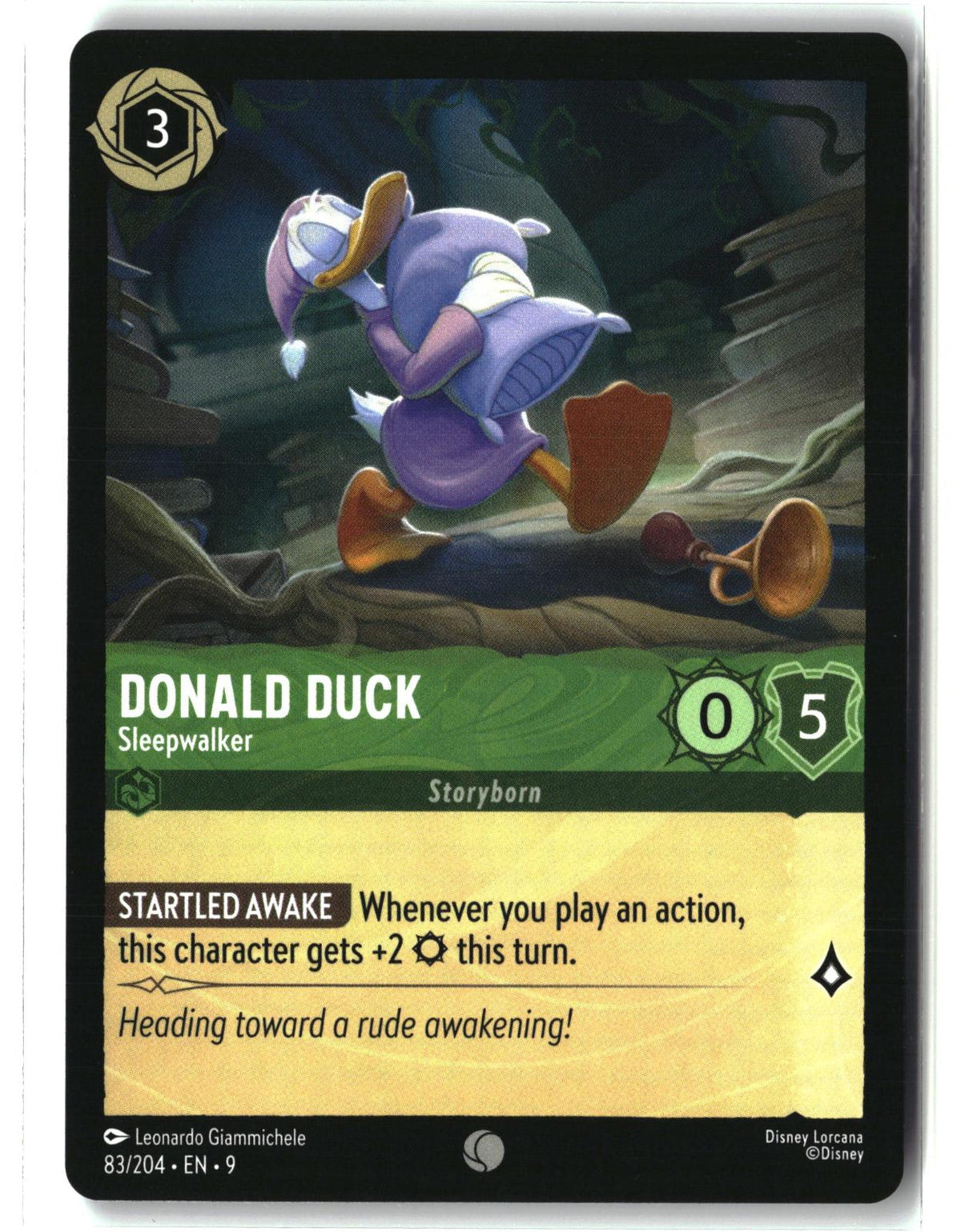 Donald Duck - Sleepwalker 83/204 Common Fabled Lorcana Lightly Played