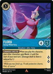 Flora - Strong-Willed Fairy 141/204 Rare Wilds Unknown Lorcana Near Mint