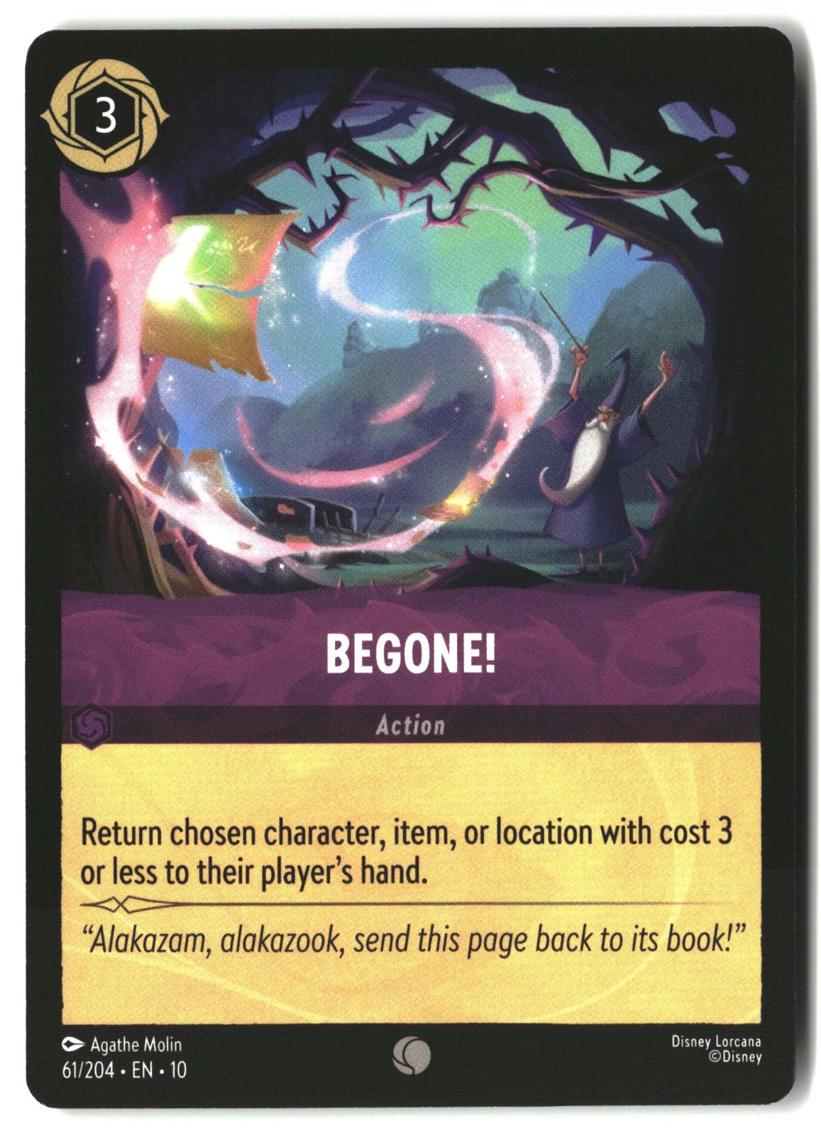 Begone! 61/204 Common Whispers in the Well Lorcana Lightly Played