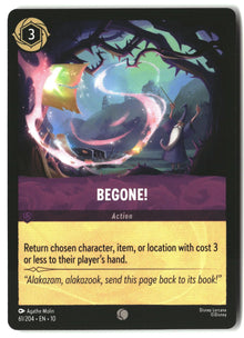 Begone! 61/204 Common Whispers in the Well Lorcana Lightly Played
