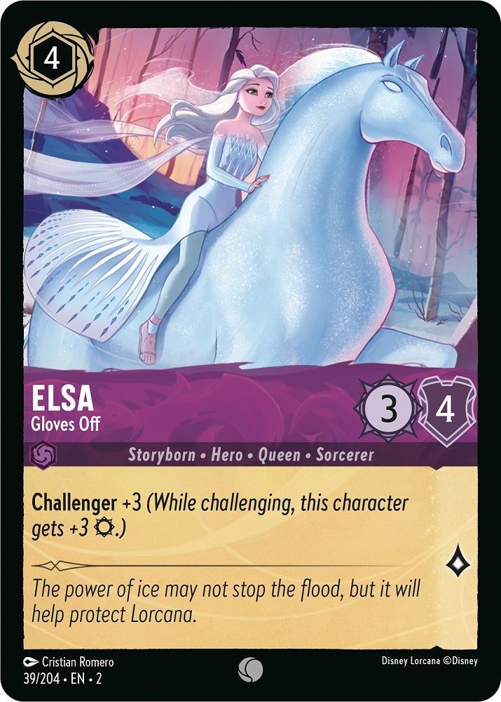 Elsa - Gloves Off 39/204 Common Rise of the Floodborn Lorcana Near Mint