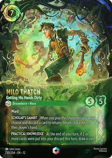 Milo Thatch - Getting His Hands Dirty (Enchanted) 230/204 Lorcana Holo NM