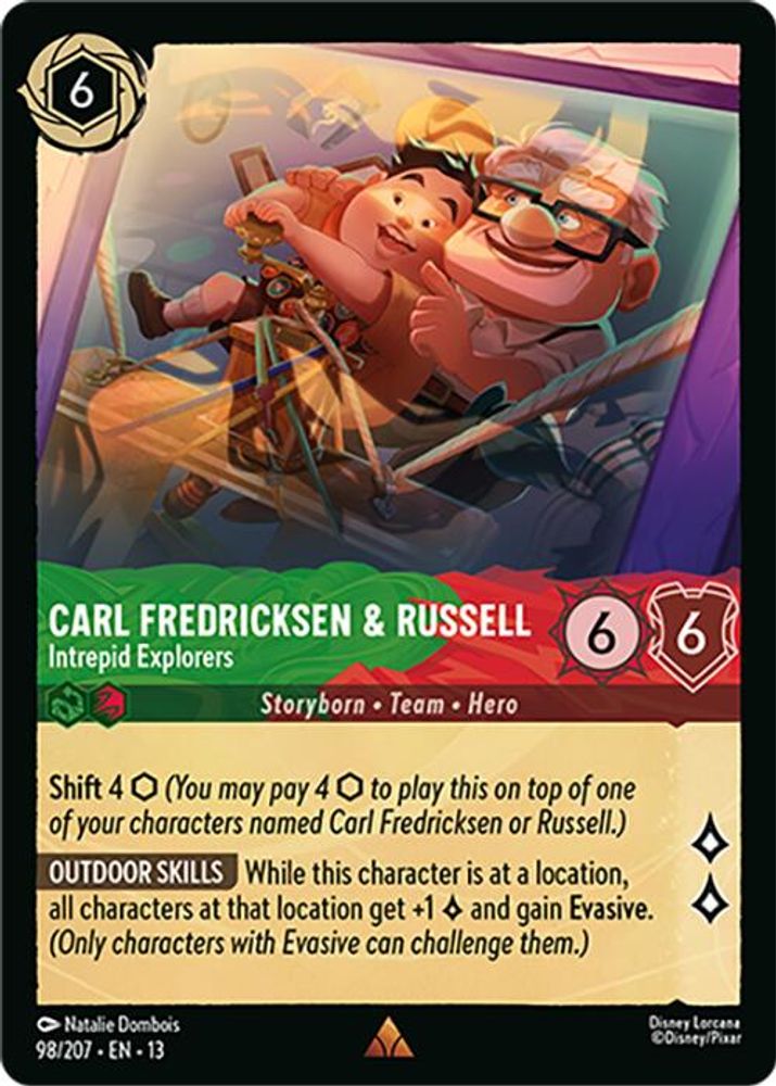 Carl Fredricksen & Russell - Intrepid Explorers 98/204 Lorcana NM