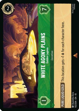 White Agony Plains - Golden Lagoon 102/204 Rare Whispers in the Well Lorcana NM