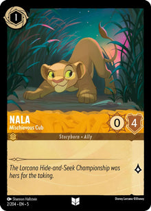 Nala - Mischievous Cub 2/204 Uncommon Shimmering Skies Lorcana Near Mint