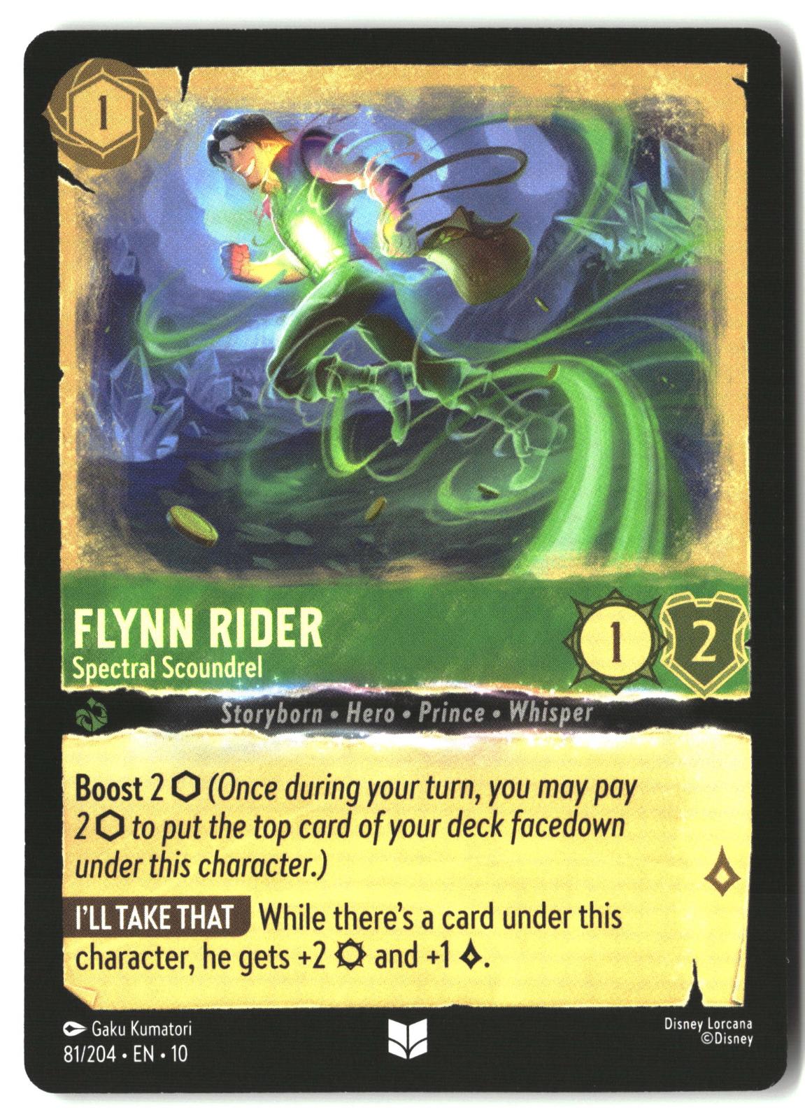 Flynn Rider - Spectral Scoundrel 81/204 Uncommon Whispers in the Well Lorcana LP