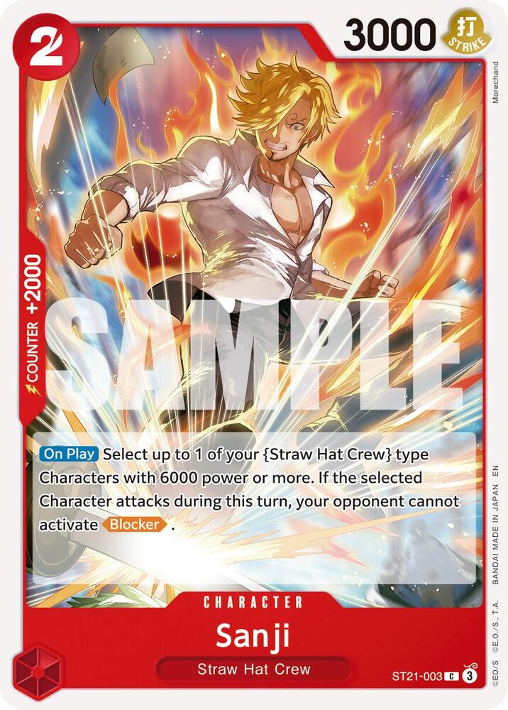 Sanji (Reprint) ST21-003 Common Premium Booster -The Best- Vol. 2 One Piece NM