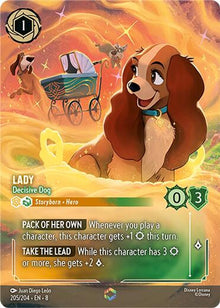 Lady - Decisive Dog (Enchanted) 205/204 Enchanted Reign of Jafar Lorcana Holo NM