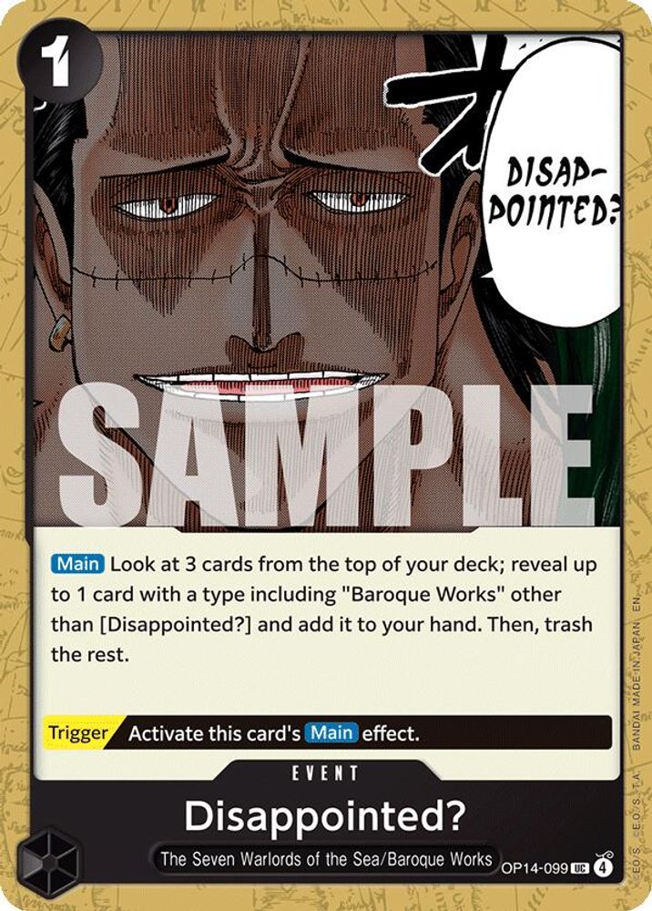 Disappointed? OP14-099 Uncommon The Azure Sea's Seven One Piece Near Mint