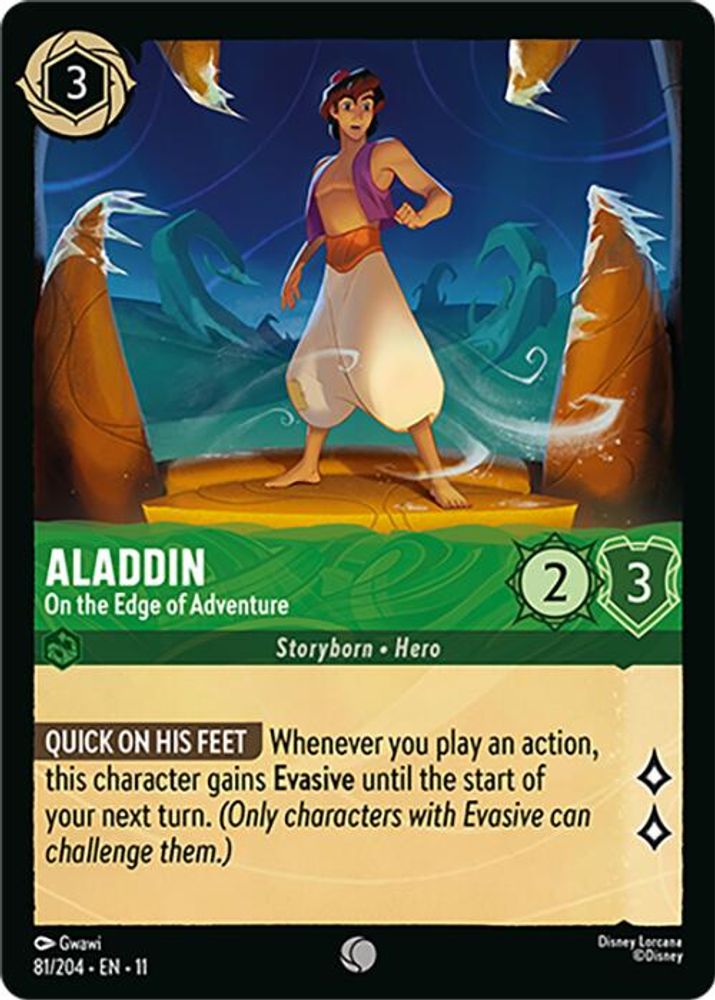 Aladdin - On the Edge of Adventure 81/204 Common Winterspell Lorcana Near Mint